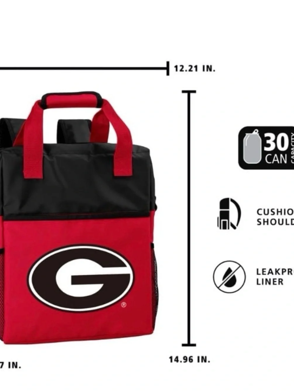 University of Georgia Red and Black Cooler Backpack